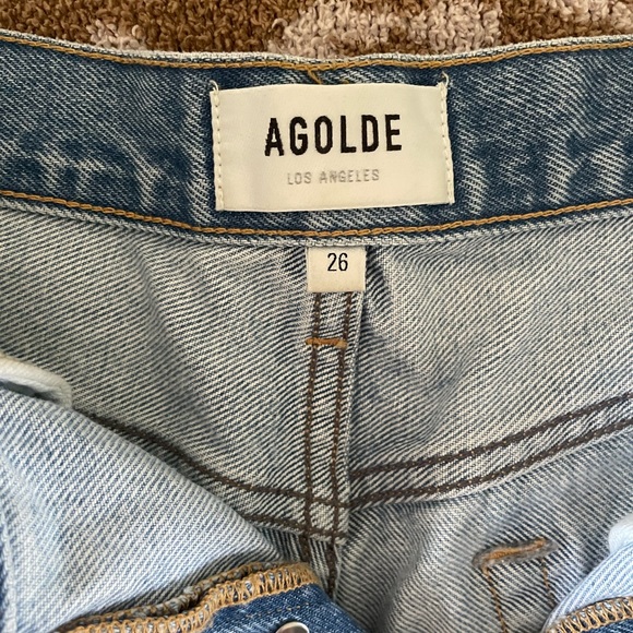 AGOLDE Parker Cut Off Denim Shorts | High-Waisted Vintage Fit Size 26 - Picture 4 of 5